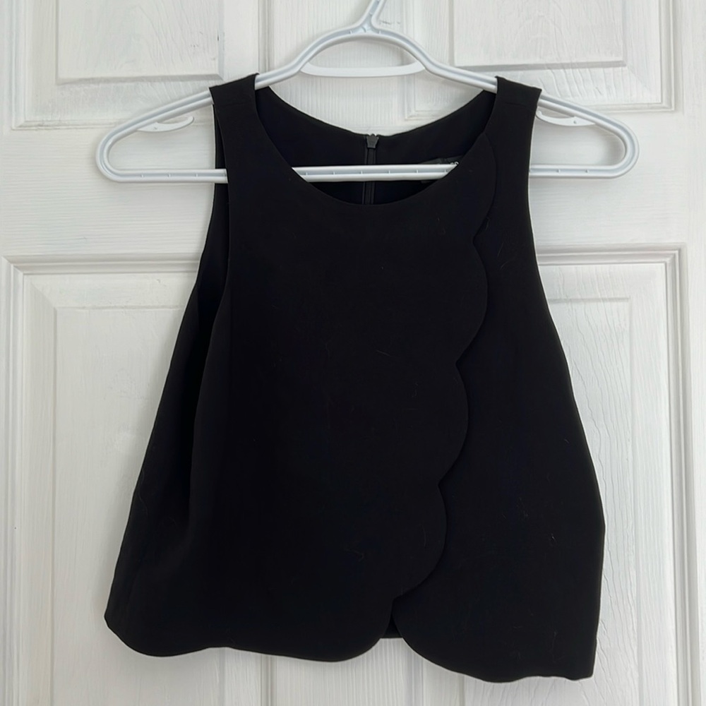 Club Monaco scalloped work shirt